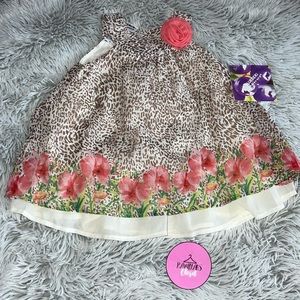 12M Blueberi Boulevard Leopard Flower Dress
